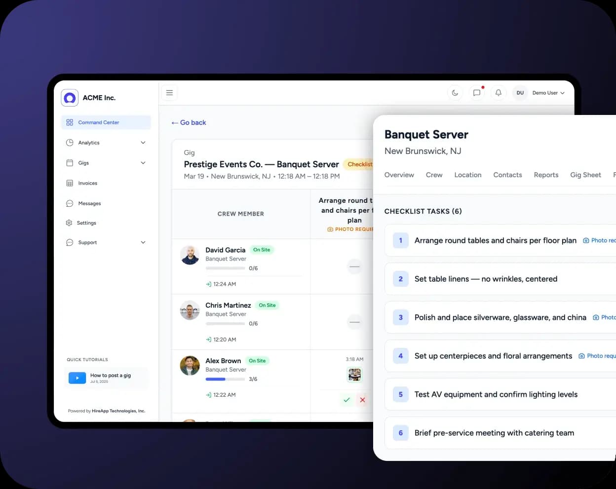 Set the Standard. Make Sure It Gets Met.